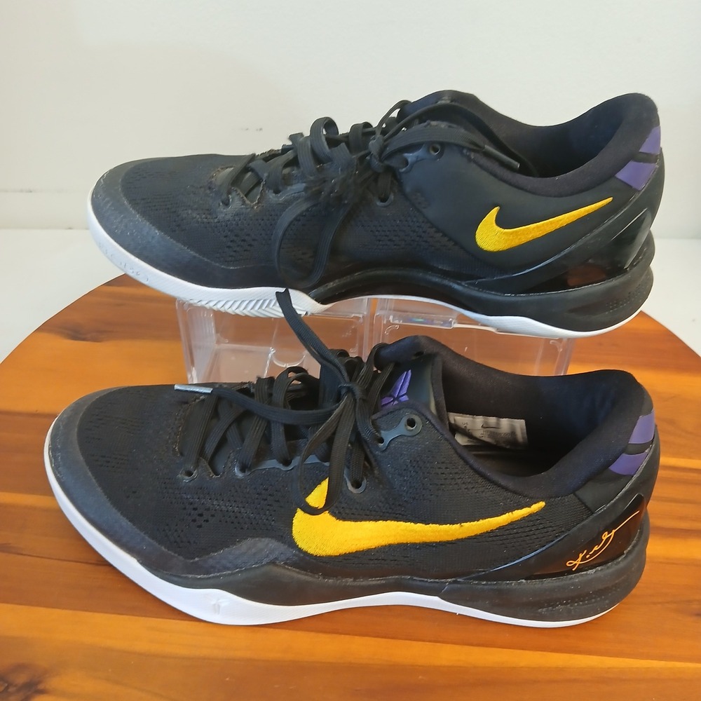 Nike Kobe 8 Protro Lakers Mens Size 8 Black Basketball Shoes HF9550-001